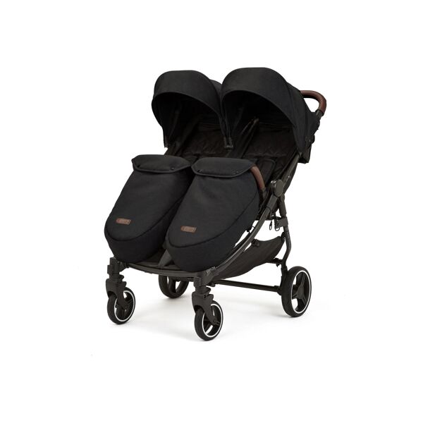 Ickle Bubba Venus Prime Double Stroller-Black/Tan