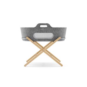 SnuzBaskit Moses Basket & Stand Bundle - Dark Grey/Natural