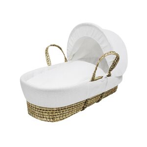 Kindervalley Waffle Palm Moses Basket-White