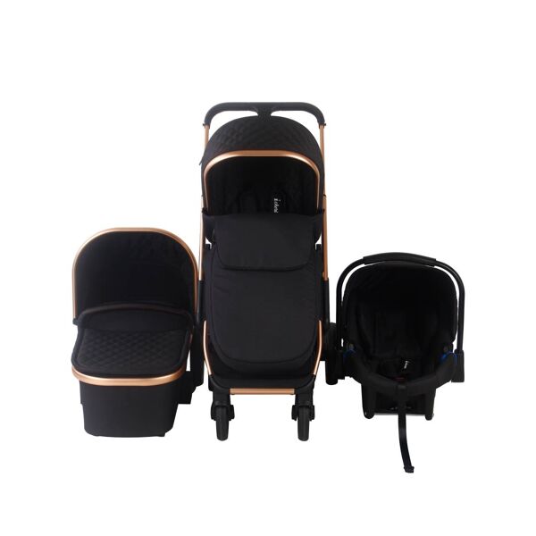 My Babiie Dani Dyer Quilted Rose Gold Belgravia Travel System-Bl