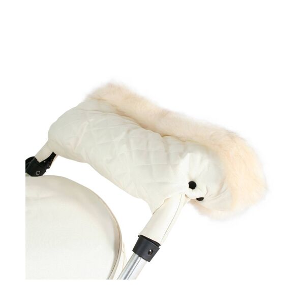 My Babiie Fur Trimmed Pushchair Handmuff-Cream (MBZZHMCR)