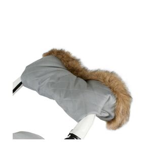 My Babiie Fur Trimmed Pushchair Handmuff-Grey (MBZZHMGY)