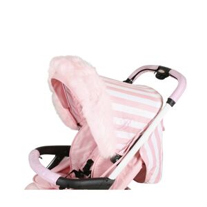 My Babiie Pram Hood Fur Trim-Pink