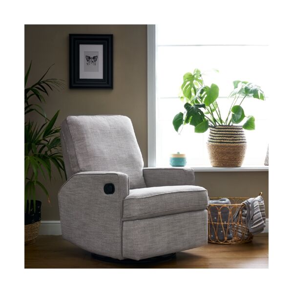 Obaby Madison Swivel Glider Recliner Chair-Pebble