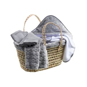 Clair De Lune Marshmallow My First Moses Gift Set-Grey