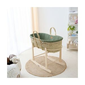 Clair De Lune Organic Palm Moses Basket-Green