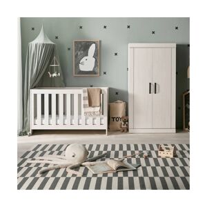 Silver Cross Alnmouth Cot bed and Wardrobe-White