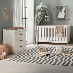 Silver Cross Alnmouth Cot Bed & Dresser-White