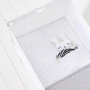 Snuz Crib 2 Pack Fitted Sheets -Grey Spot
