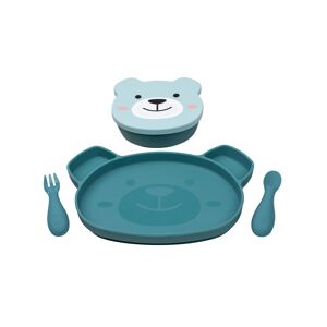 Tum Tum Silicone Weaning Set-Boris Bear blue