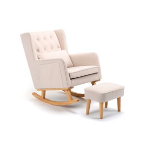 Babymore Lux Nursing Chair with Stool-Cream