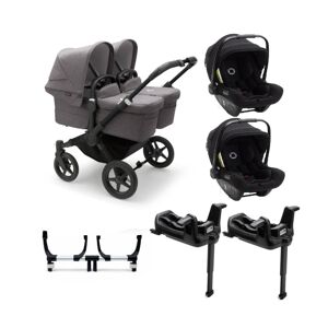 Bugaboo Donkey 5 Twin (Turtle Air) Travel System Bundle-Black/Gr