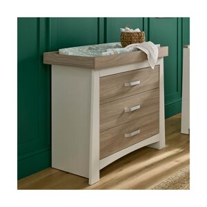 CuddleCo Ada 3 Drawer Dresser & Changer-White/Ash