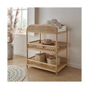 CuddleCo Aria Rattan Changing Table-Natural