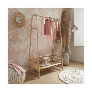 CuddleCo Aria Rattan Children's Clothes Rail-Natural