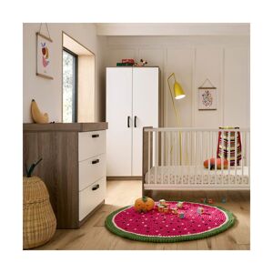 CuddleCo Enzo 3 Piece Furniture Set-Truffle Oak/White