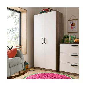 CuddleCo Enzo Wardrobe-Truffle Oak/White