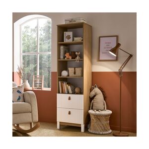 CuddleCo Rafi Bookcase-Oak/White