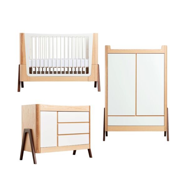 Gaia Hera 3 Piece Roomset-Natural/Walnut