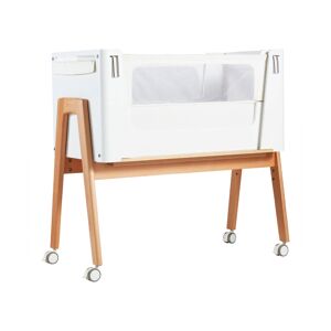 Gaia Hera Co-Sleep Crib with Mattress-Scandi White/Natural
