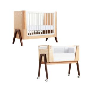 Gaia Hera Complete Sleep Cot & Co-Sleep Crib with Mattress-Natur