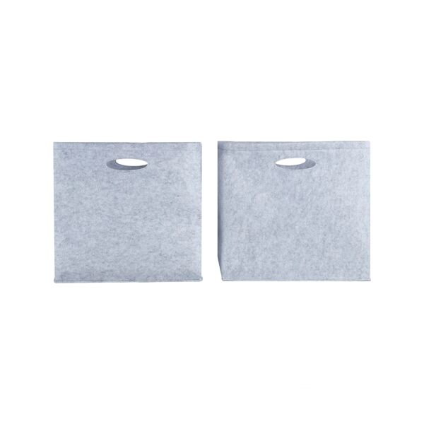 Gaia Pack of 2 Hera Bedside Crib Storage Box-Grey