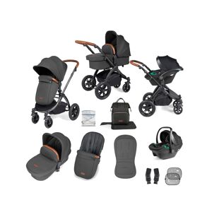 Ickle Bubba Stomp Luxe Black Frame Travel System With Stratus i-