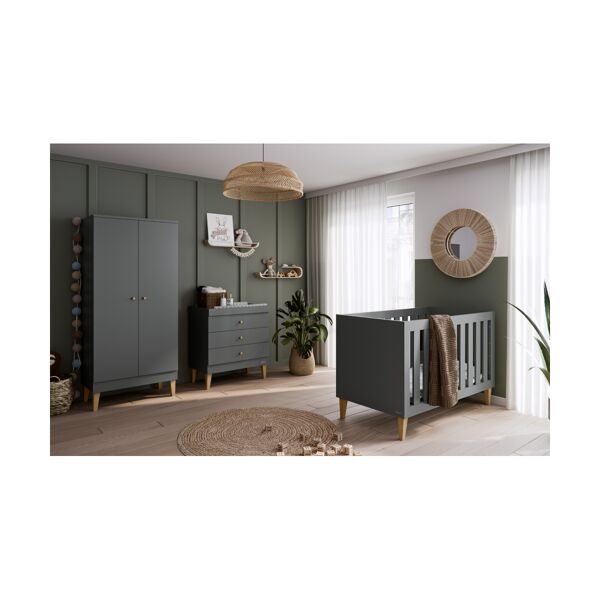 Venicci Saluzzo 3 Piece Roomset-Graphite