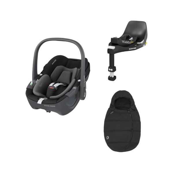 Maxi Cosi Pebble 360 Group 0+ Car Seat Bundle-Essential Black