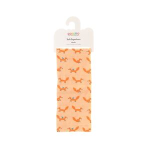 Ziggle Soft Superhero Cotton Muslin-Mister Fox