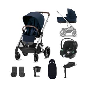 Cybex Balios S Lux Silver Frame 10 Piece Bundle-Ocean Blue
