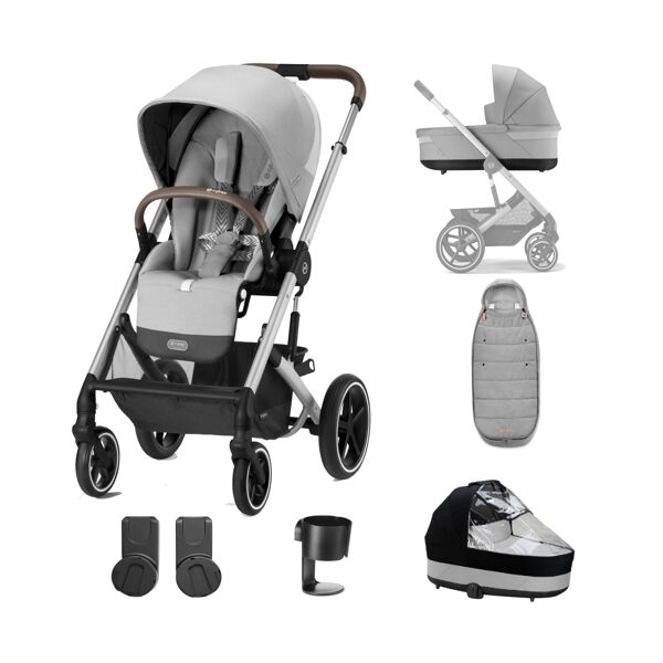 Cybex Balios S Lux Silver Frame 8 Piece Bundle-Lava Grey