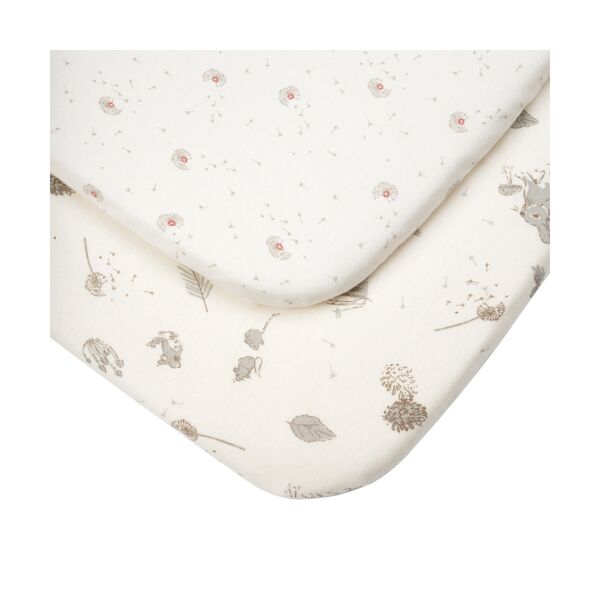 Tutti Bambini Pack of 2 Cocoon Bedside Crib Fitted Sheets-Whitte
