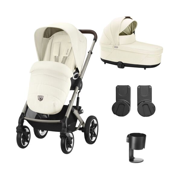 Cybex Talos S Lux Silver Frame 8 Piece Bundle-Seashell Beige