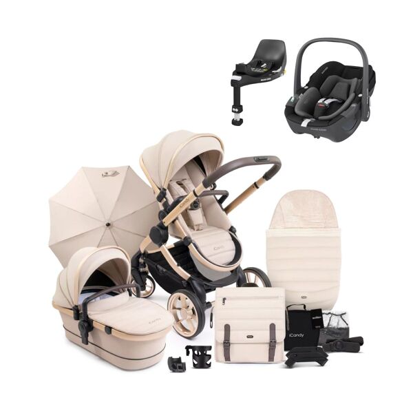 iCandy Peach 7 Summer Bundle with Maxi Cosi Pebble 360 Car Seat