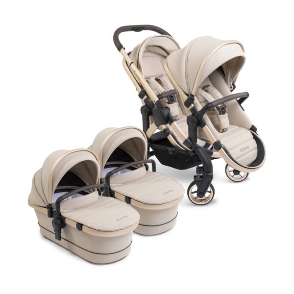 iCandy Peach 7 Twin Pushchair Bundle-Biscotti