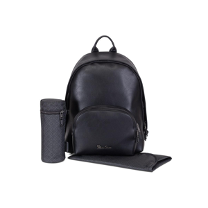 Silver Cross Vegan Leather Rucksack Changing Bag-Black