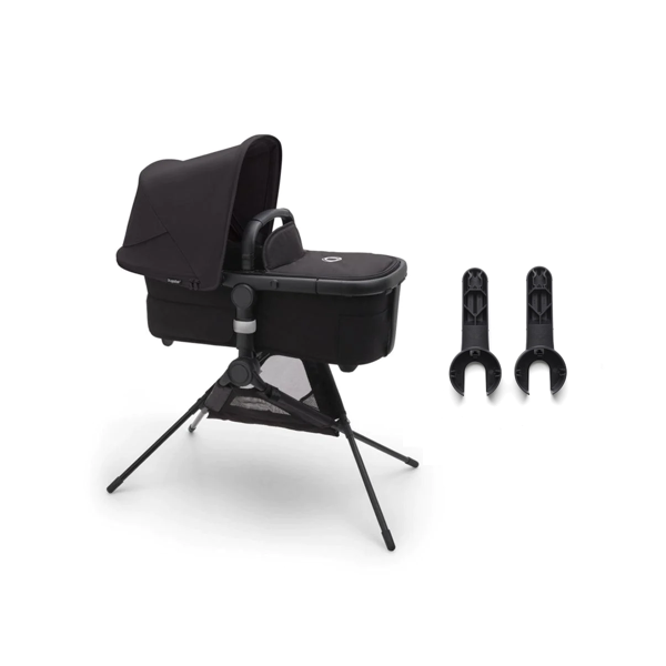 Bugaboo Fox 5 Bassinet Stand & Adapter Bundle-Black
