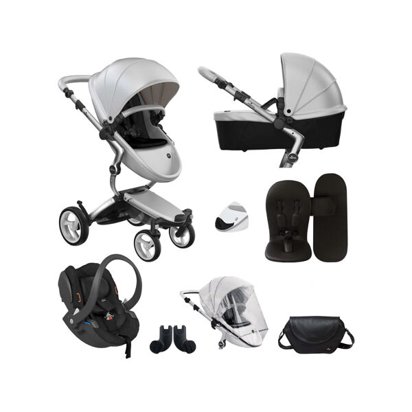 Mima Premium 9 Piece Bundle with iZi Go Car Seat – Aluminium/A