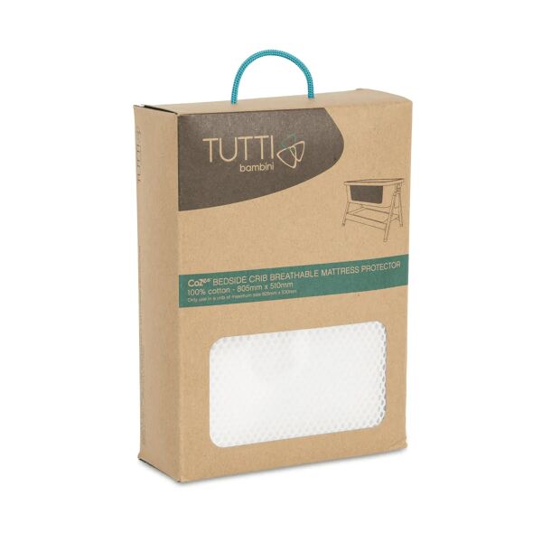 Tutti Bambini CoZee Breathable Mattress Protector-White