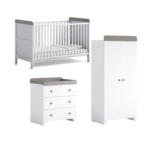 Aya Neo 3 Piece Roomset - White/Grey
