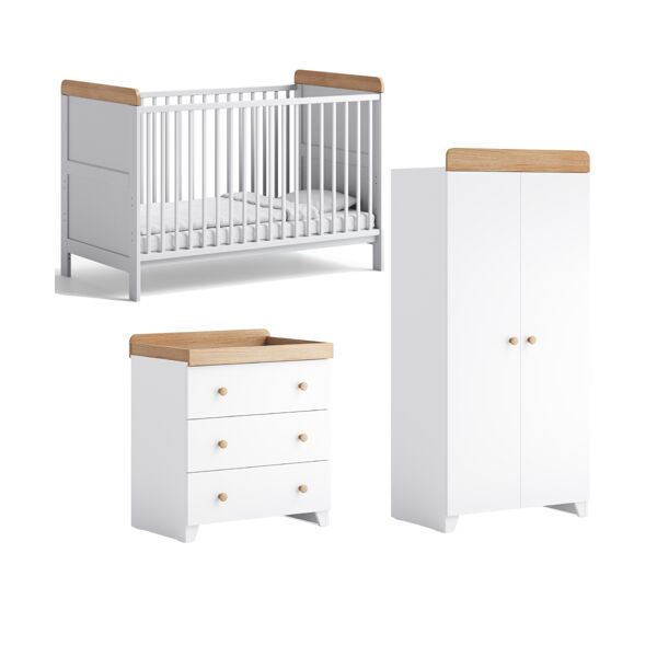 Aya Neo 3 Piece Roomset - White/Oak