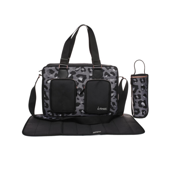 My Babiie Dani Dyer Deluxe Baby Changing Bag - Leopard Black (MB