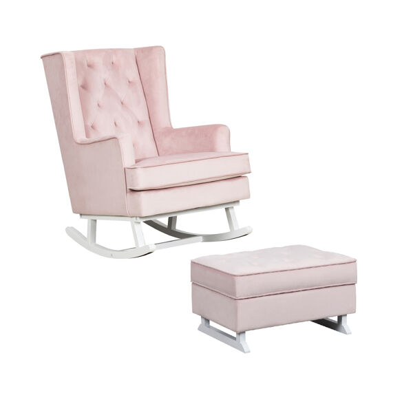 Nursery Collective Nursing Rocking Chair & Footstool Bundle - Du