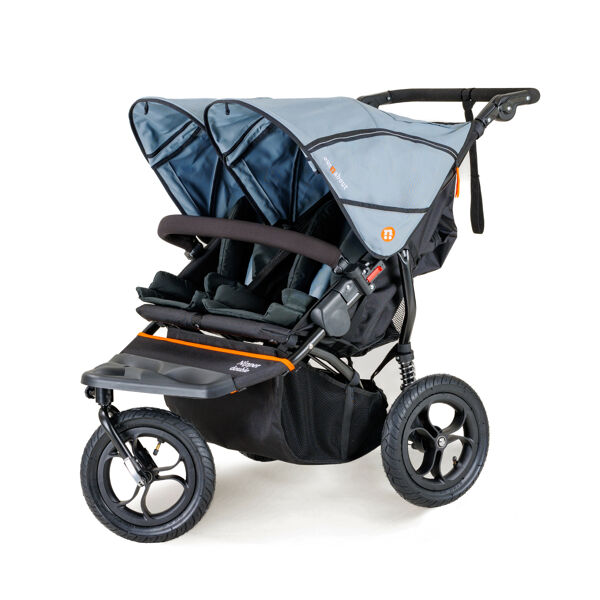 Out n About Nipper Double V5 Stroller- Rock Salt Grey