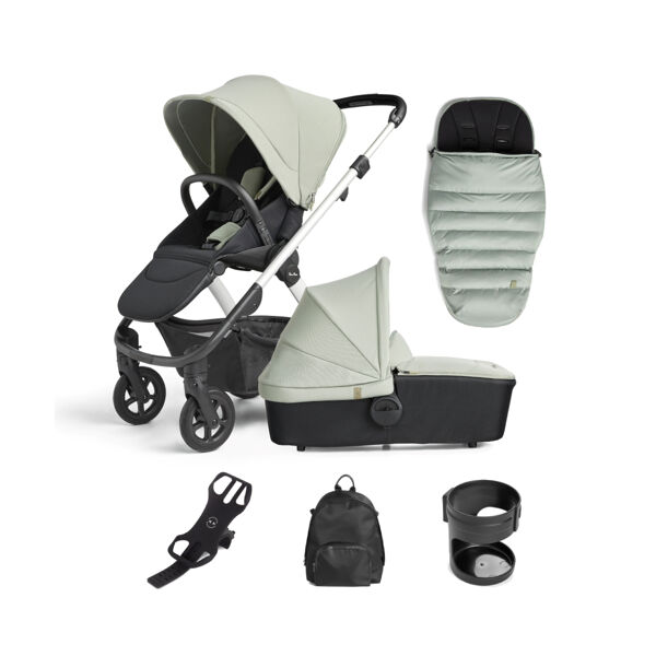 Silver Cross Tide 3in1 Pram System With Accessory Pack - Sage