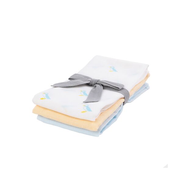 Kiki & Sebby 100% Cotton Pack of 3 Muslin Swaddle Blankets – P
