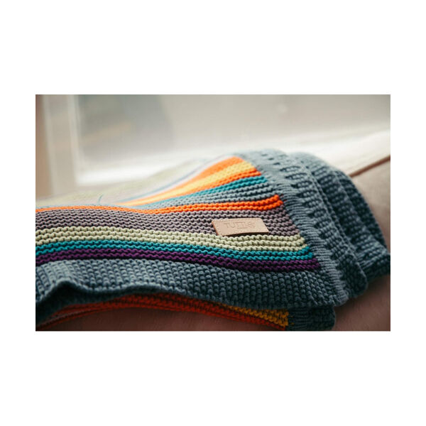 Tutti Bambini Cozee Knitted Blanket - Multicolour Stripe (CL)