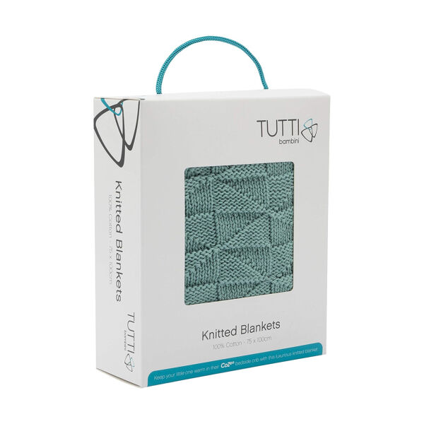 Tutti Bambini Cozee Knitted Blanket - Ocean (CL)