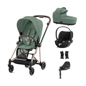 Cybex Mios Cloud T i-Size Bundles - Rosegold/Leaf Green